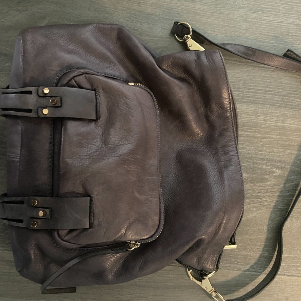She+lo hobo bag w/gold zipper and buckles